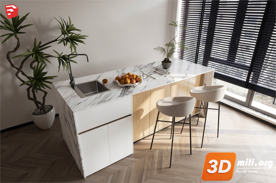 Kitchen island Skp Files